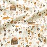 Cotton Jersey little houses on the meadow – offwhite,  thumbnail number 2