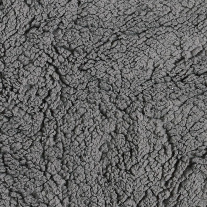 cuddly teddy fur fabric – elephant grey,  image number 1