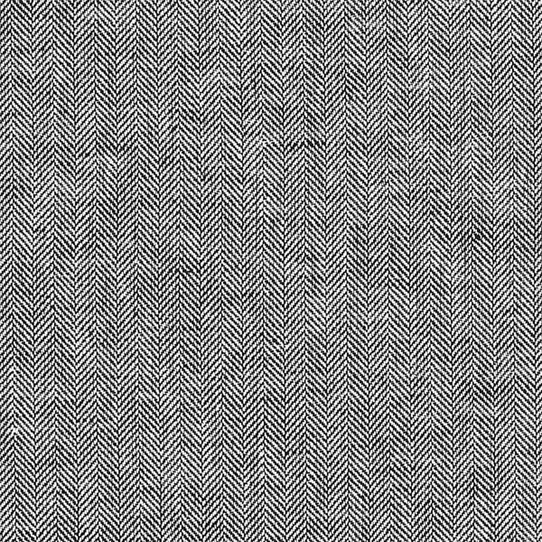 Herringbone Linen Cotton Blend – black,  image number 1