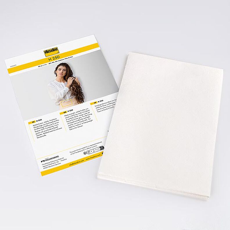 H 250 Fusible Interlining [90 cm x 1 m] | Vlieseline – white,  image number 1