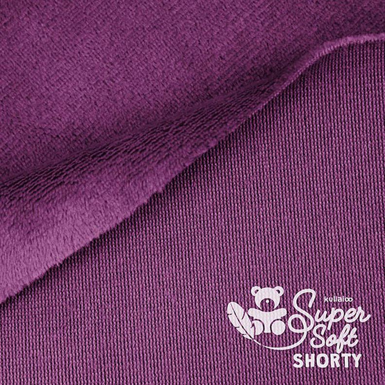 SHORTY Velour [1 m x 0,75 m | Pile: 1,5 mm]  - aubergine | Kullaloo,  image number 3