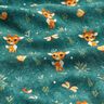 Alpine Fleece Cute Deer Digital Print – petrol,  thumbnail number 2