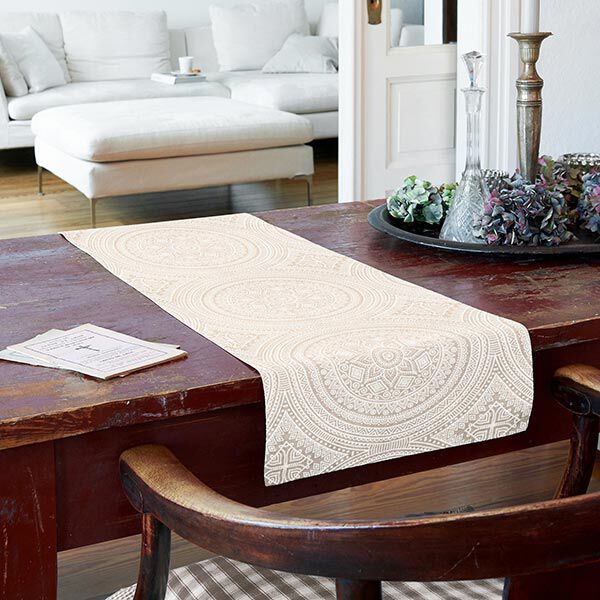 Decor Fabric Canvas Mandala – natural/white,  image number 8