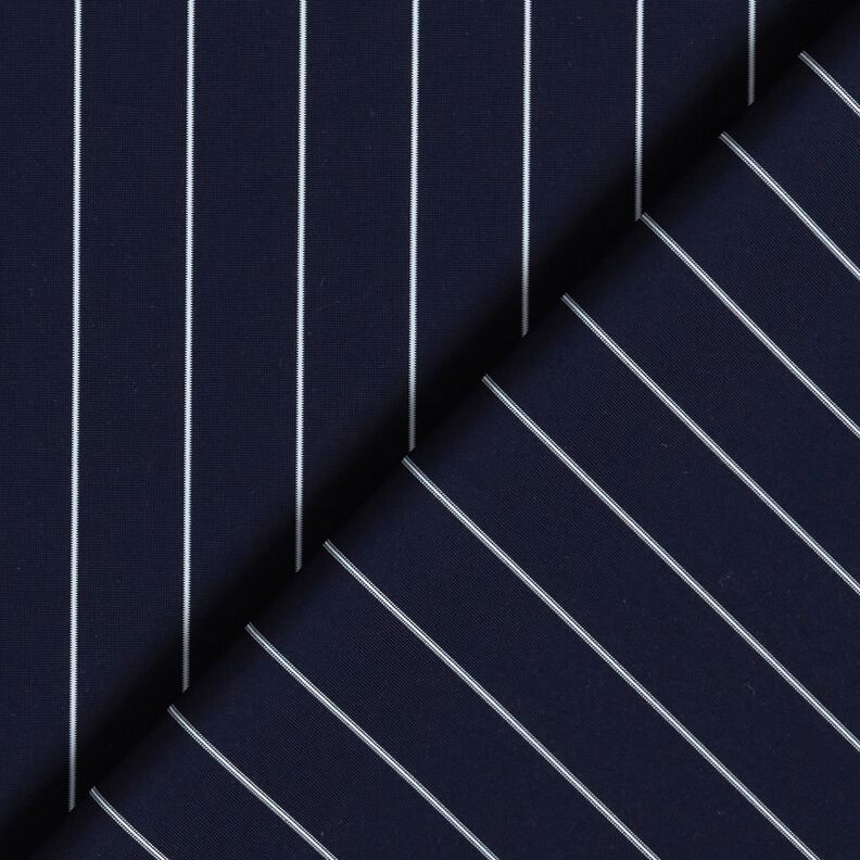 stretch pinstripe trouser fabric – midnight blue/white,  image number 4