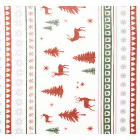 Cosy Fleece Deer in the snow – ivory/copper, 