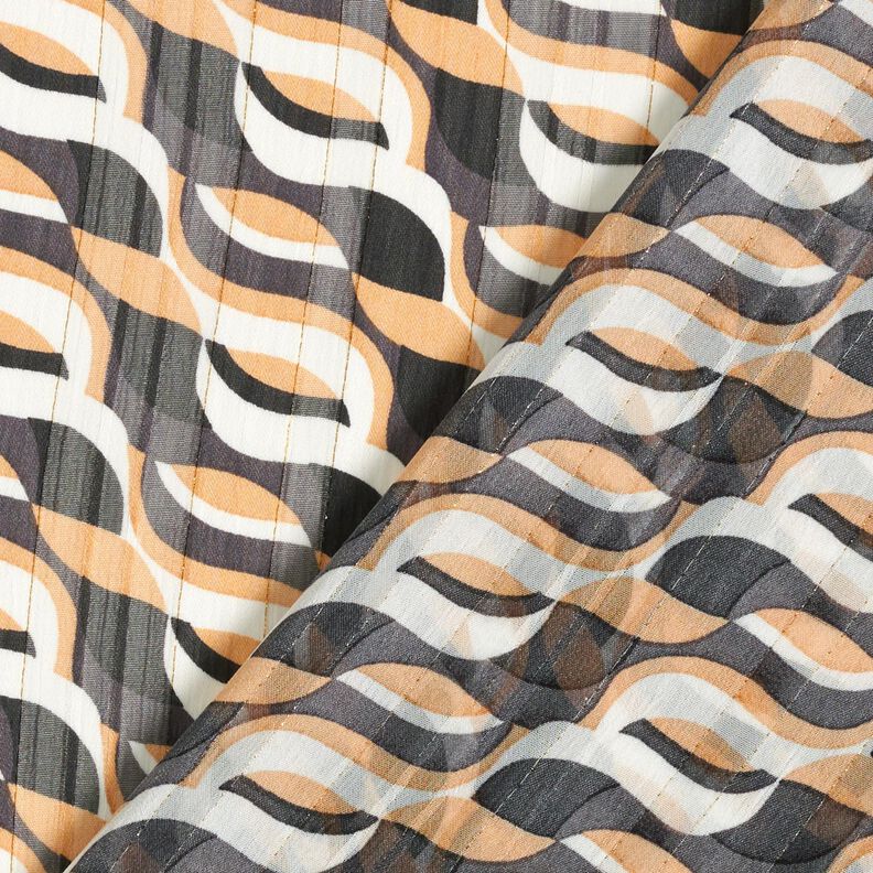 Chiffon Waves and burnout stripes with Glitter – beige/white, image number 4