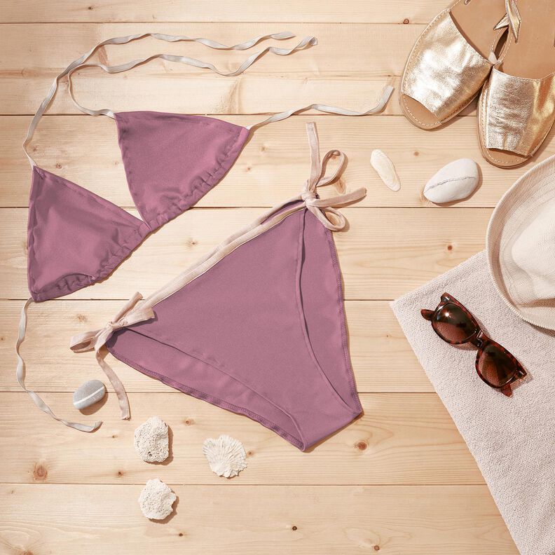 Swimsuit fabric SPF 50 – dark dusky pink | Remnant 100cm,  image number 6