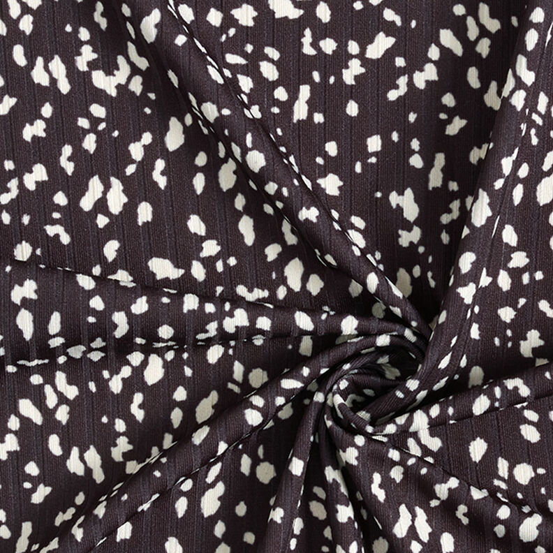 Abstract Dots Ribbed Jersey – black/white,  image number 3