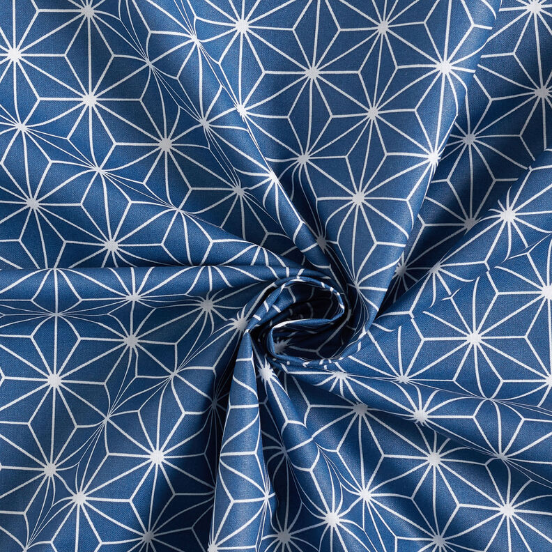Coated Cotton graphic stars – indigo/white,  image number 4