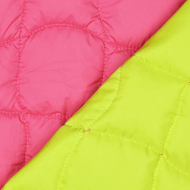 Quilted Fabric wavy squares – neon pink/neon green, image number 4