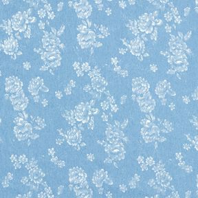 Chambray Small Roses – light blue/offwhite, 