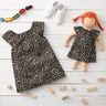 Double Gauze/Muslin Leopard Print – light taupe/black,  thumbnail number 6