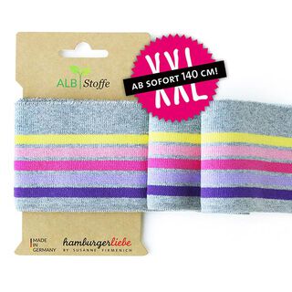 GOTS Organic knit ribbing CUFF ME RAINBOW [140 cm | 7,5 cm] | Albstoffe | Hamburger Liebe, 