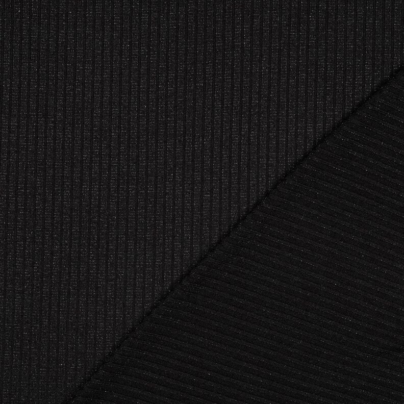 Ribbed Knit Lurex – black, image number 3