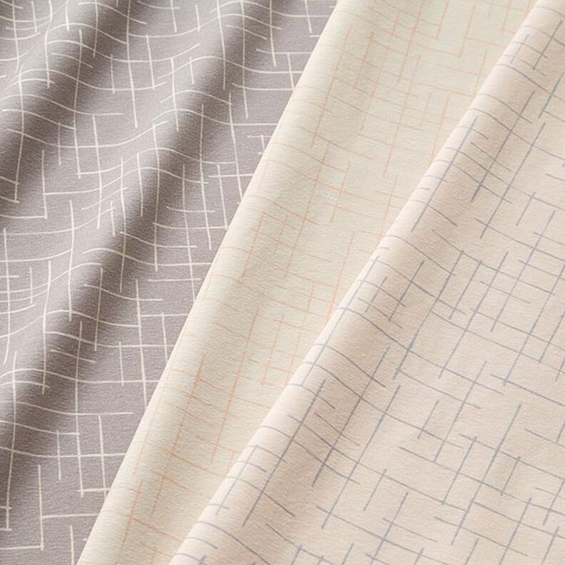 Broken Check Cotton Jersey – cream,  image number 5