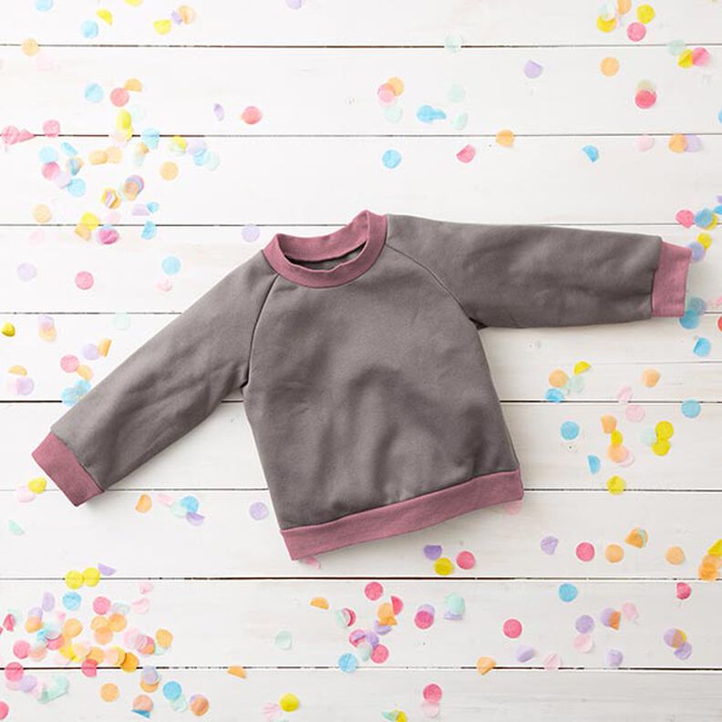 Cuffing Fabric Plain – dark dusky pink,  image number 6