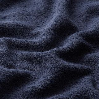 Cotton Sweatshirt Fabric Terry Fleece – navy blue, 