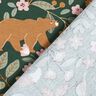 Cotton Jersey Animals in the Wood – dark green,  thumbnail number 4