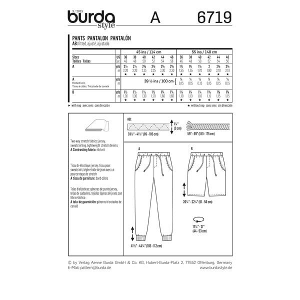 Trousers, Burda 6719,  image number 6