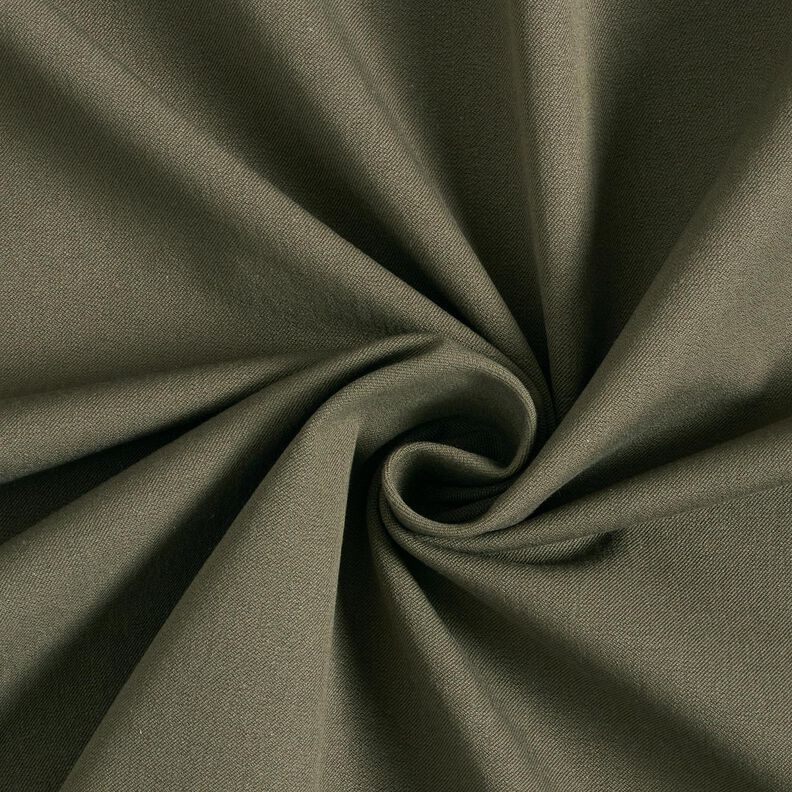 Plain medium stretch trouser fabric – olive,  image number 1