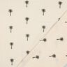 Double Gauze/Muslin embroidered palm trees  | Poppy Fabrics – offwhite/dark olive,  thumbnail number 4