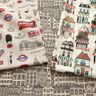 Decor Fabric Half Panama nostalgic houses – offwhite/beige,  thumbnail number 5