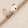 Decor Fabric Half Panama chicken family – natural/brown,  thumbnail number 4