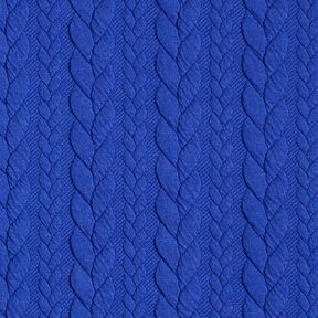 Cabled Cloque Jacquard Jersey – royal blue, 