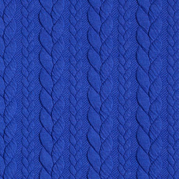 Cabled Cloque Jacquard Jersey – royal blue,  image number 1