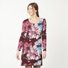 Cotton Jersey blurred flowers digital print – merlot/blue,  thumbnail number 5