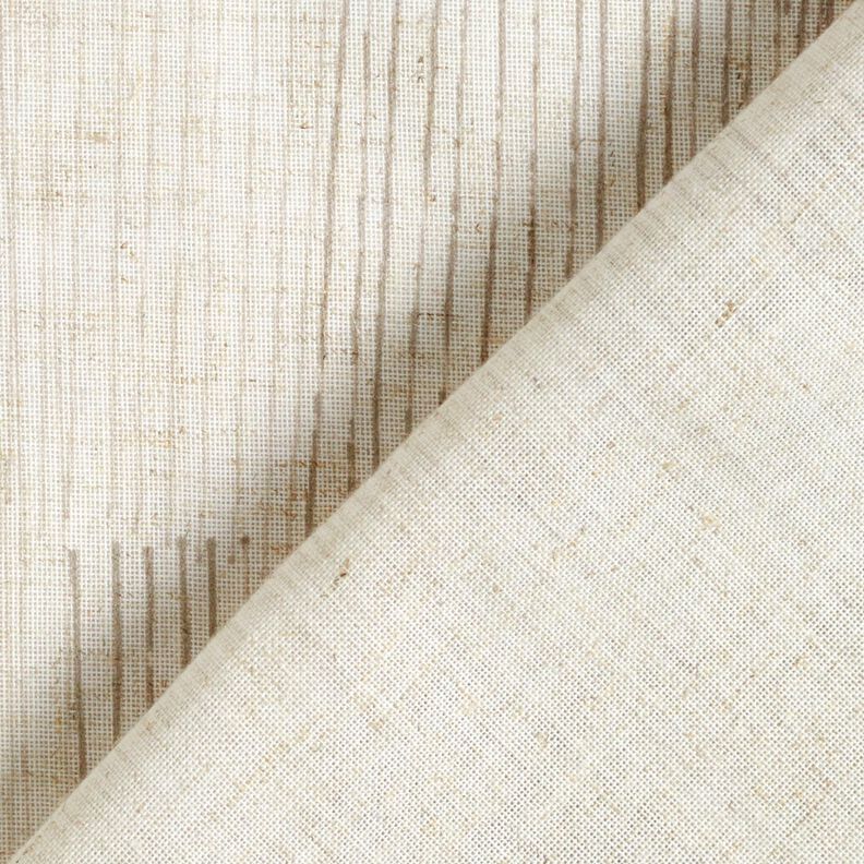 Curtain Fabric Linen Blend Irregular Stripes – dark beige/natural, image number 4