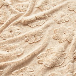 3D Faux Fur Floral Pattern – natural,  3D Faux Fur Floral Pattern – natural,