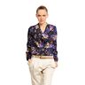 viscose fabric Cupro watercolor flowers – black/blue lilac,  thumbnail number 5