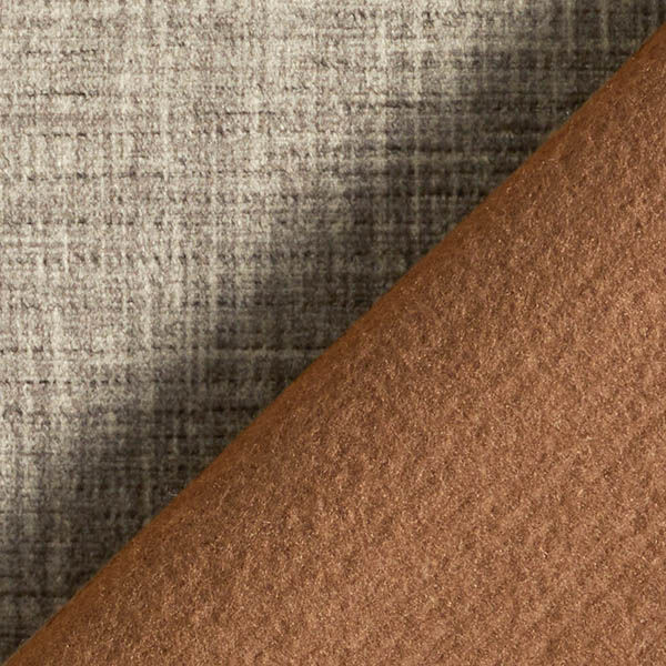 Upholstery Fabric Velvety Woven Look – dark beige,  image number 3