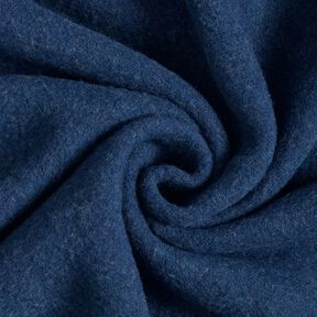Wool fleece pure new wool Plain – navy blue, 