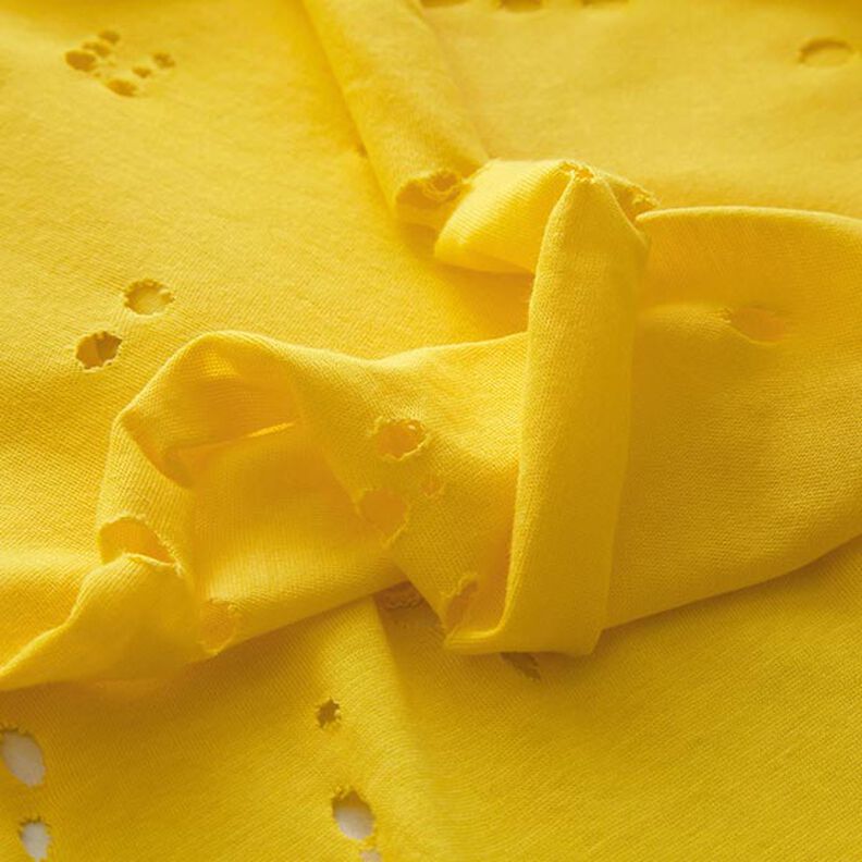 Cotton jersey, distressed – lemon yellow,  image number 3