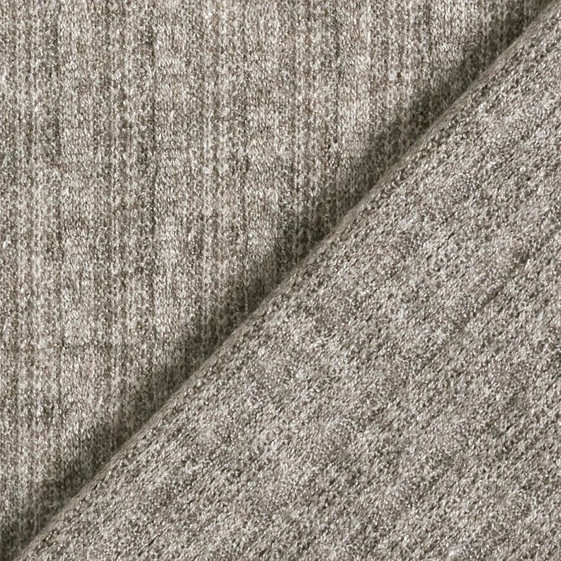 melange cable pattern knitted fabric – grey,  image number 4