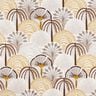 Decor Fabric Cotton Twill abstract palm fans – curry yellow/ivory,  thumbnail number 1