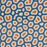 Decor Fabric Half Panama abstract leopard pattern – blue/cashew,  thumbnail number 1