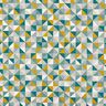 Decor Fabric Half Panama retro diamond pattern – petrol/mustard,  thumbnail number 1