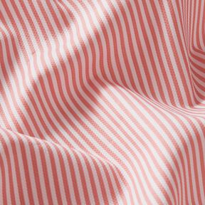Narrow striped cotton fabric – white/peach orange, 