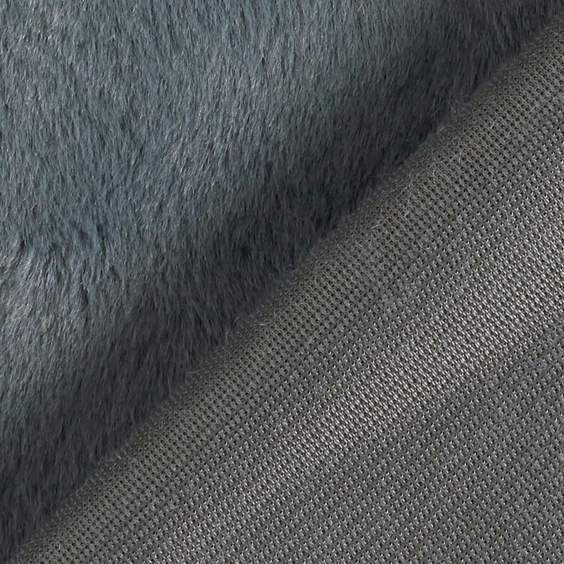 Plain faux fur – blue grey,  image number 3
