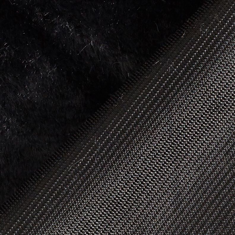 Plain faux fur – black,  image number 3