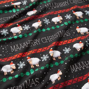 French Terry Määährry Christmas | Glitzerpüppi – black/chili, 