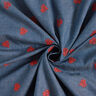 Chambray cross stitch hearts – denim blue,  thumbnail number 3