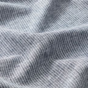 Linen Cotton Blend Narrow Stripes – midnight blue/white, 
