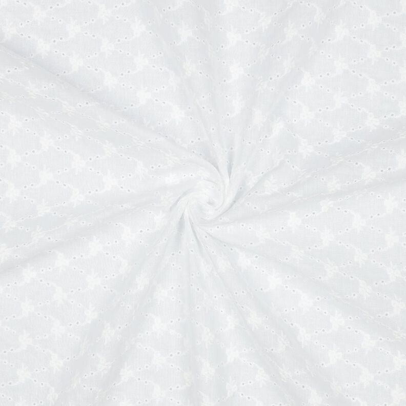 Cotton Broderie Anglaise flower diamonds| Poppy Fabrics – white,  image number 3