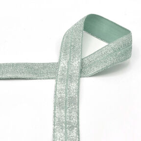 Elastic edging tape (folding elastic) glitter [20 mm] – mint, 