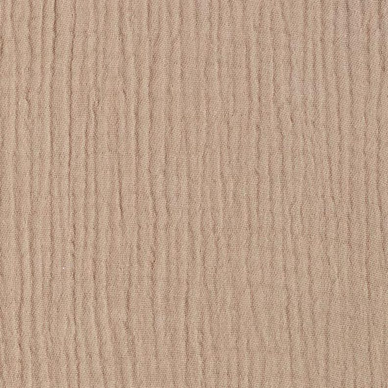 GOTS Triple-Layer Cotton Muslin – dark beige,  image number 4
