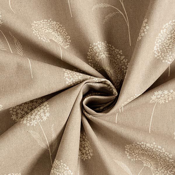 Decor Fabric Half Panama dandelions – natural/white,  image number 3